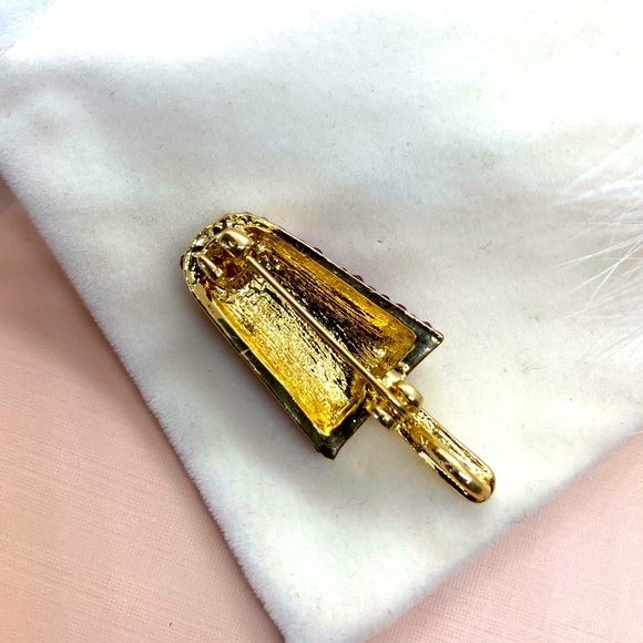 Rhinestone Purple Popsicle ice cream Brooch - Picture 3 of 3